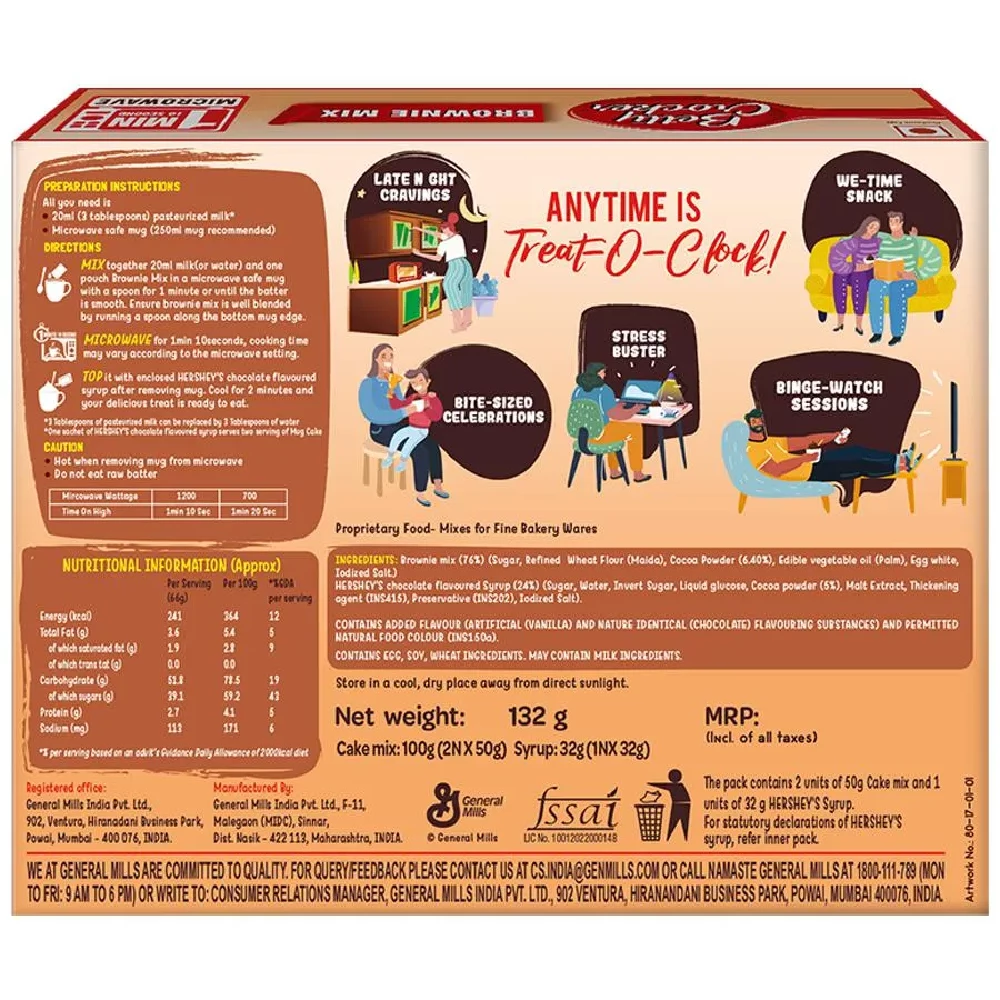 Betty Crocker Mug Treat - Brownie Mix, Eggbased, 132 g-2.webp